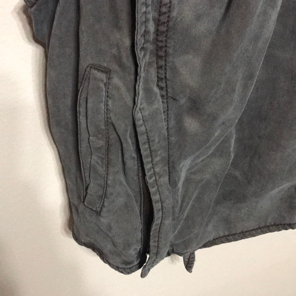 Free People Navy Boho Zip Vest sz S - Picture 3 of 7